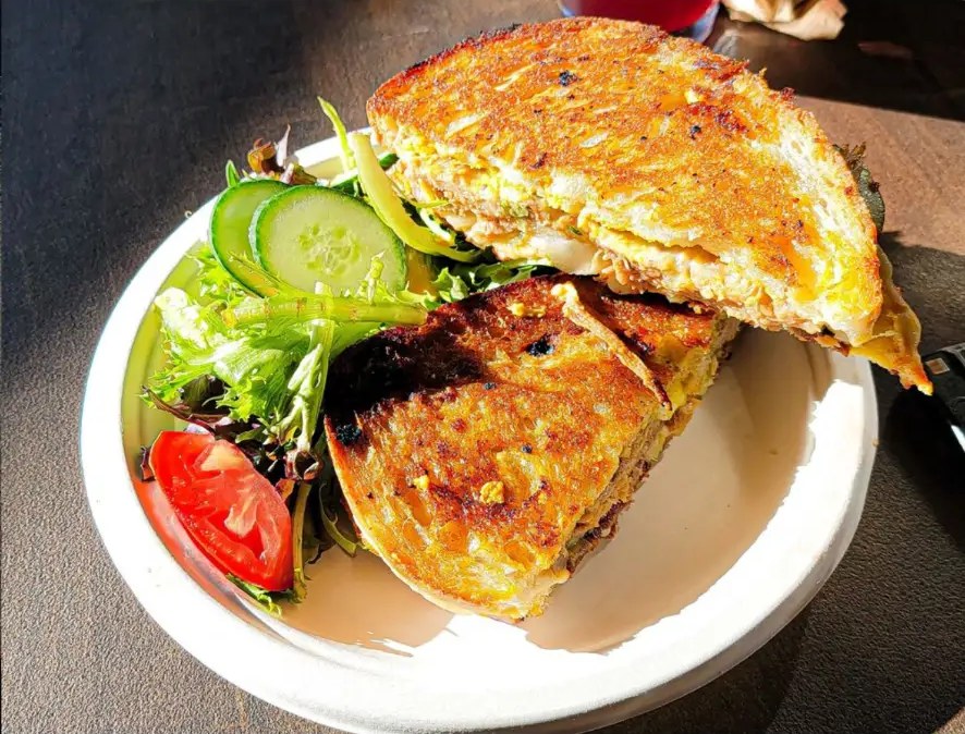 Grilled Cubano with side salad